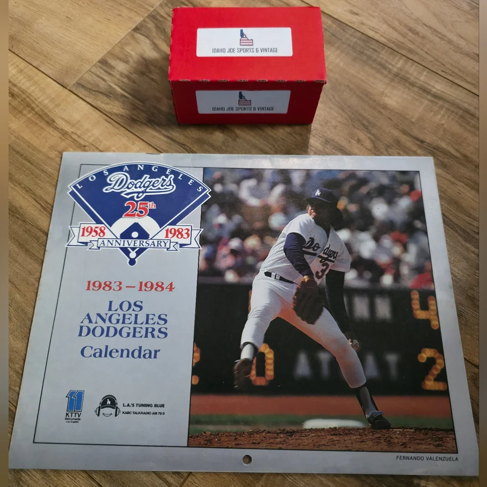 Vintage 1983-84 LA Dodgers Team Issued Player Schedule MLB Calendar Fernando